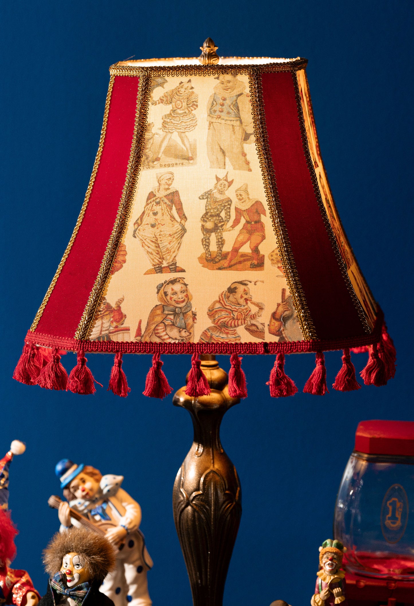Vintage Clowns Lampshade ~ Collection I ~ Handmade ~ Victorian Style