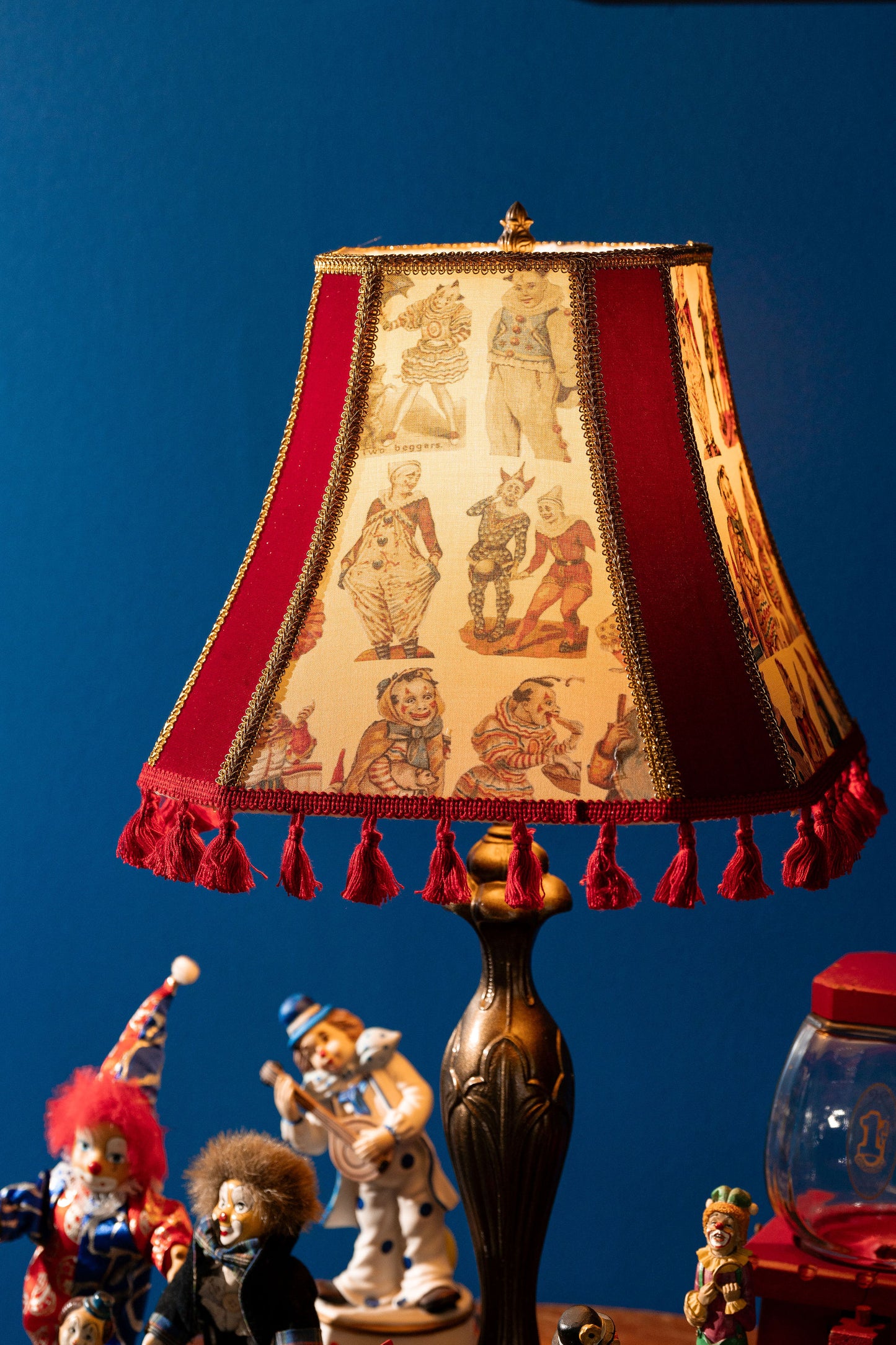 Vintage Clowns Lampshade ~ Collection I ~ Handmade ~ Victorian Style
