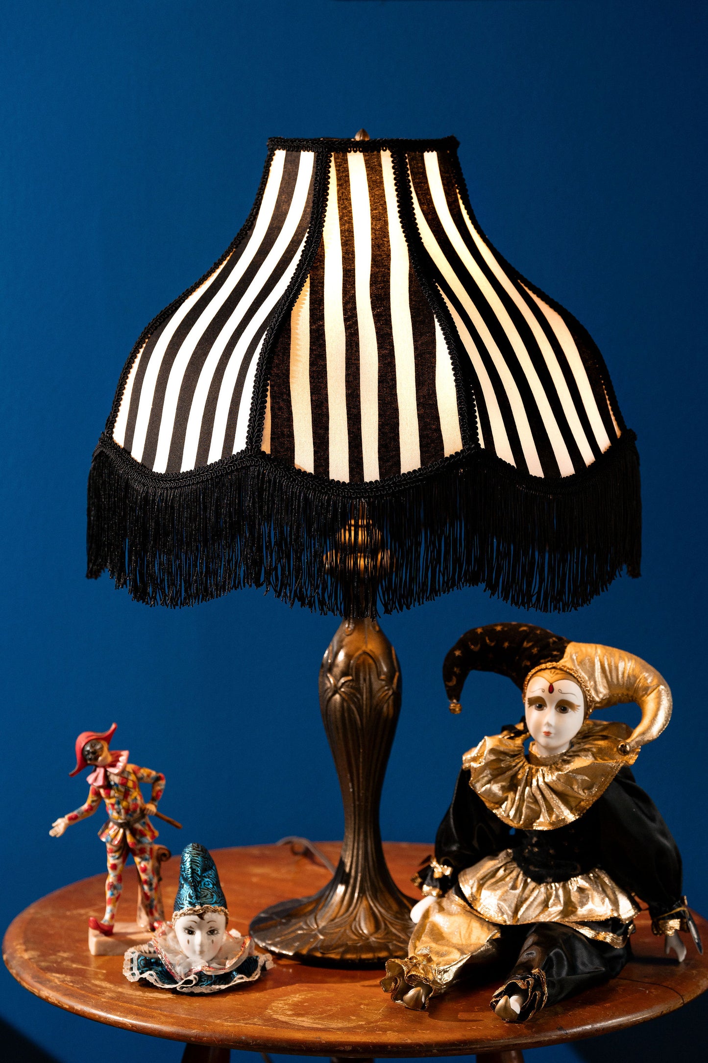 Black & White Stripes Lampshade ~ Collection I ~ Handmade ~ Victorian Style