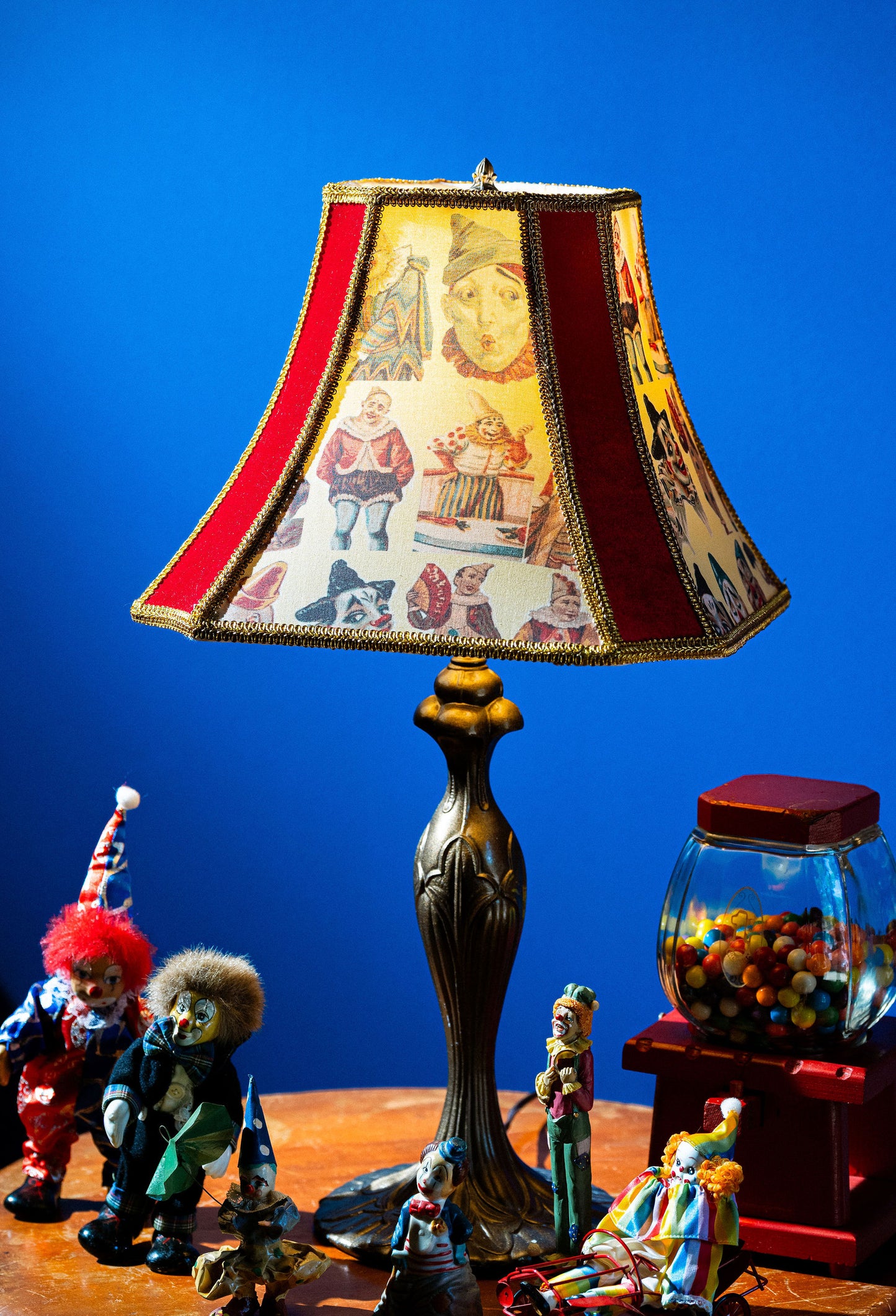 Vintage Clowns Lampshade ~ Collection I ~ Handmade ~ Victorian Style