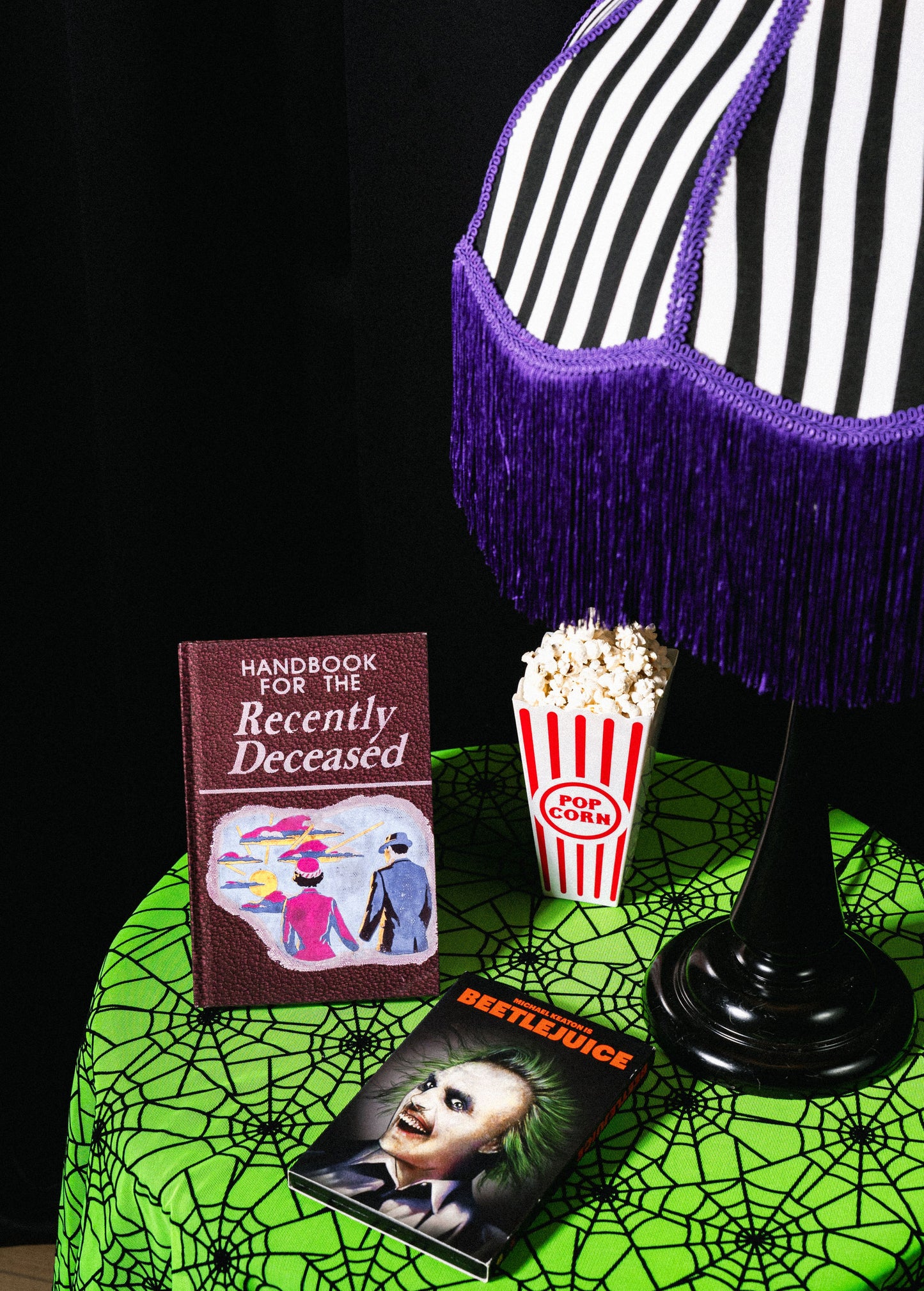 Beetlejuice Inspired Lampshade