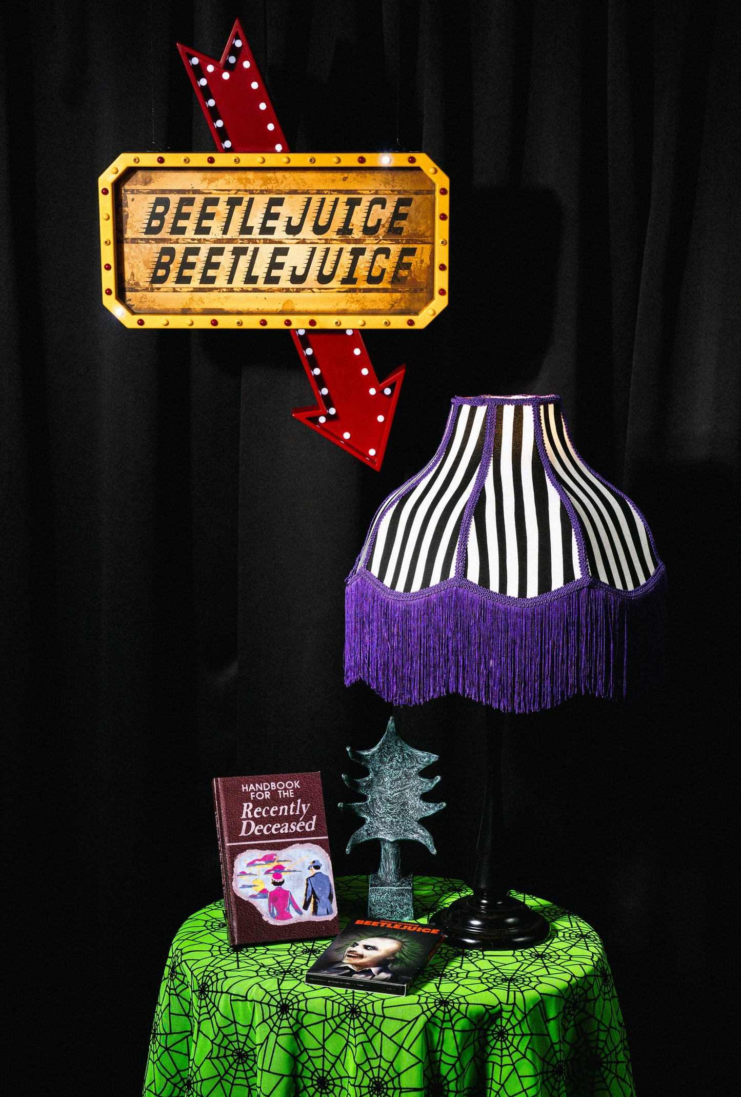 Beetlejuice Inspired Lampshade