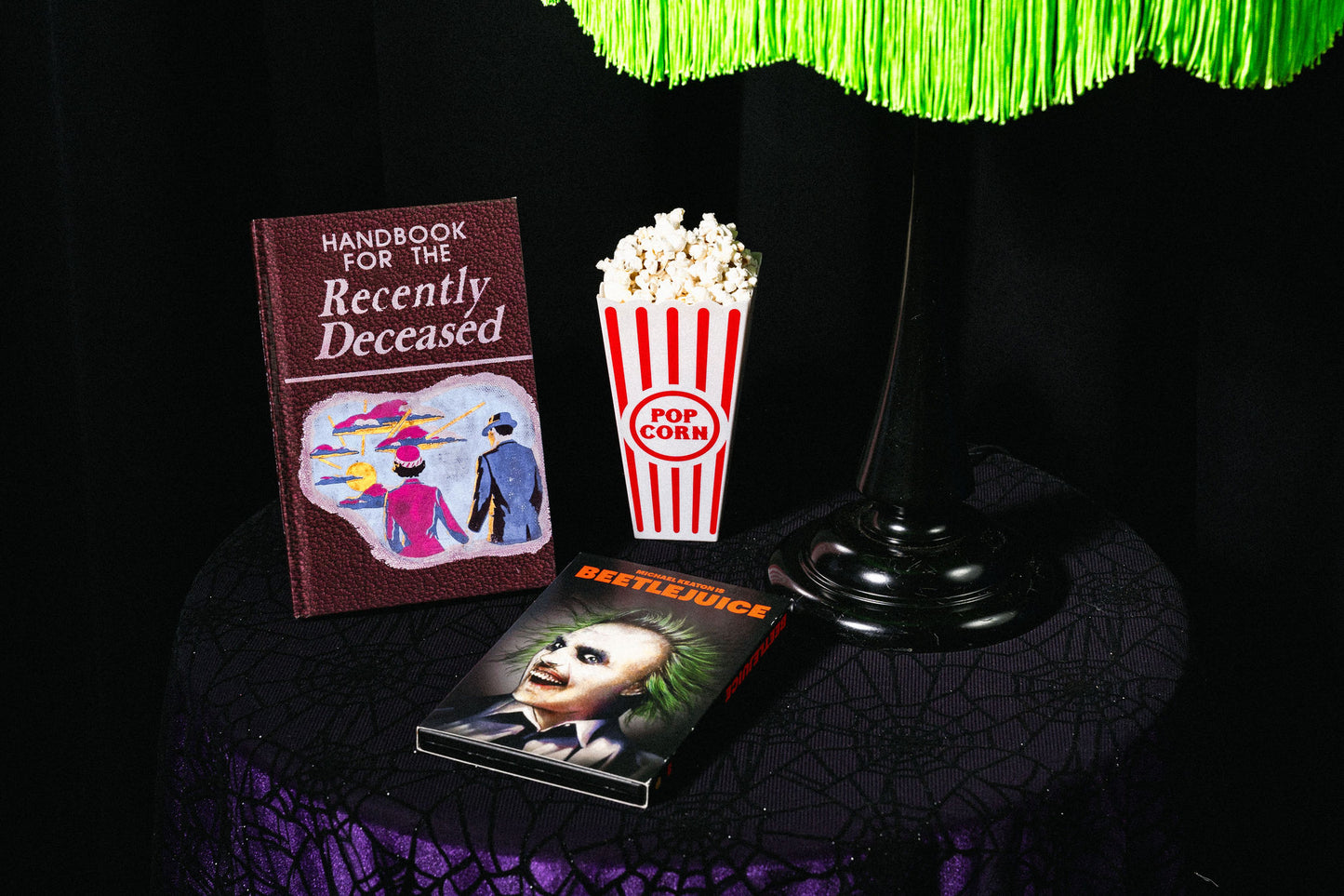 Neon Velvet Victorian Lampshade