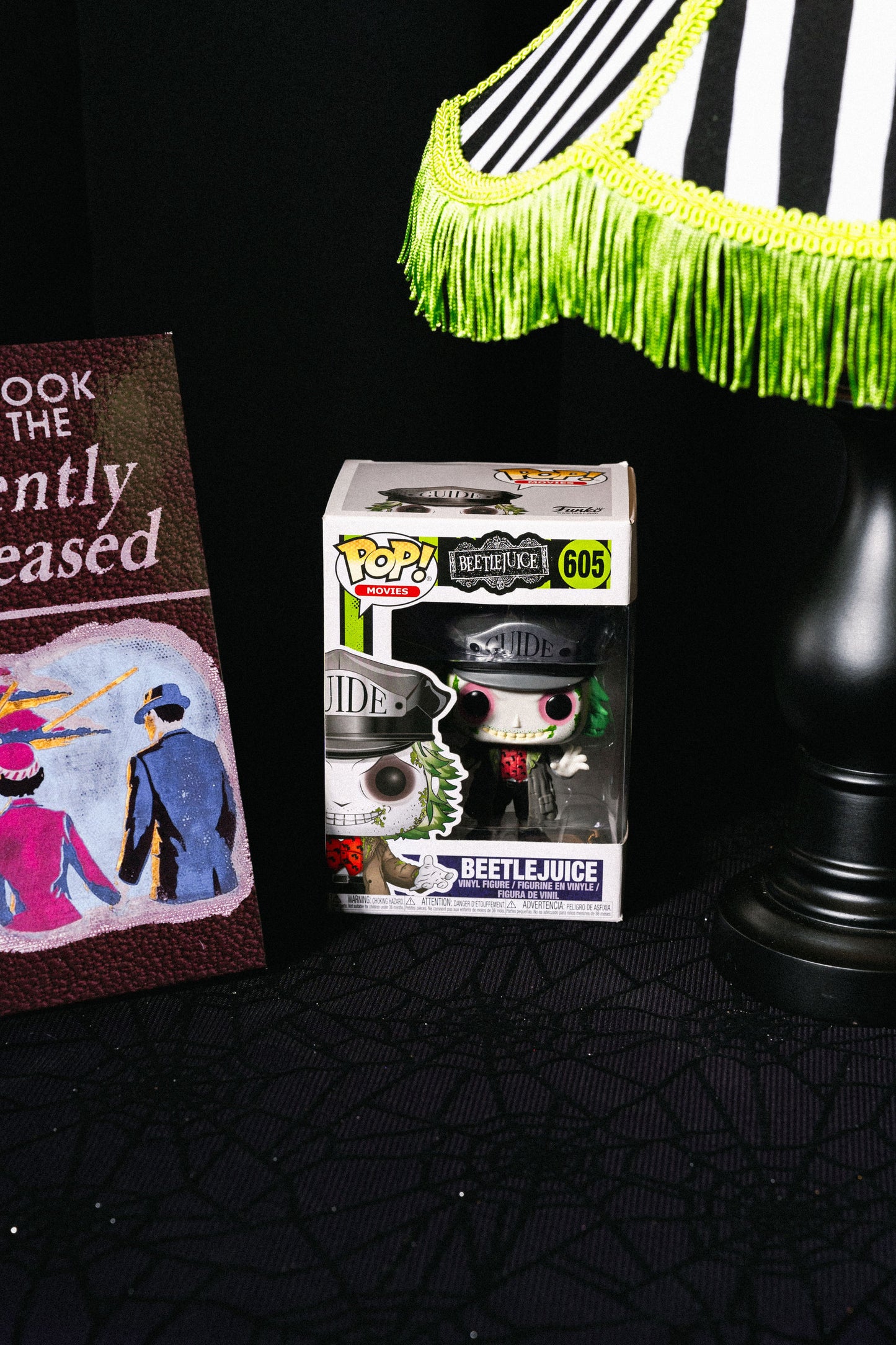 Mini Beetlejuice Inspired Lampshade | Spooky Decor | Gothic | Halloween | Victorian Style
