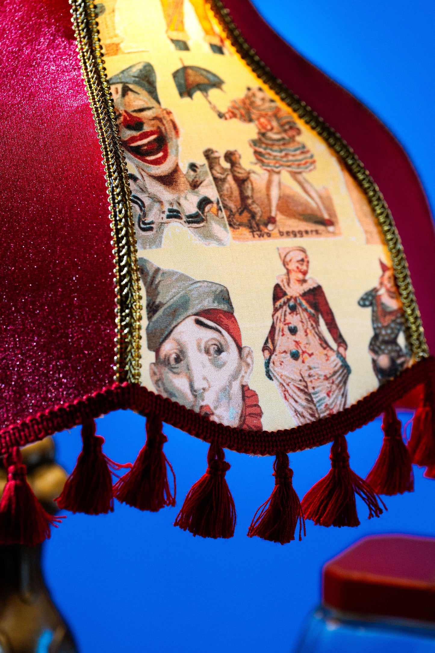 Vintage Clowns Lampshade ~ Collection I ~ Handmade ~ Victorian Style