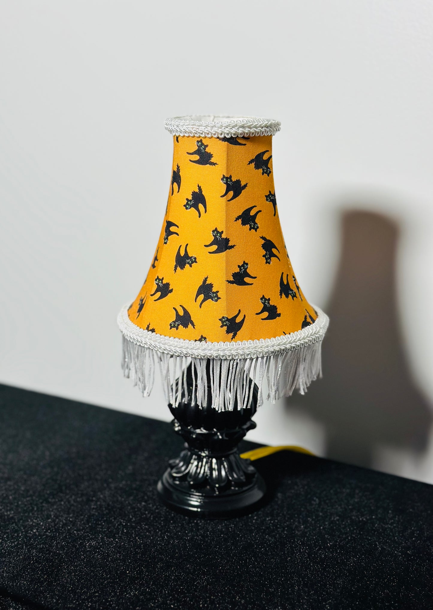 Black Cat Lampshade with Base