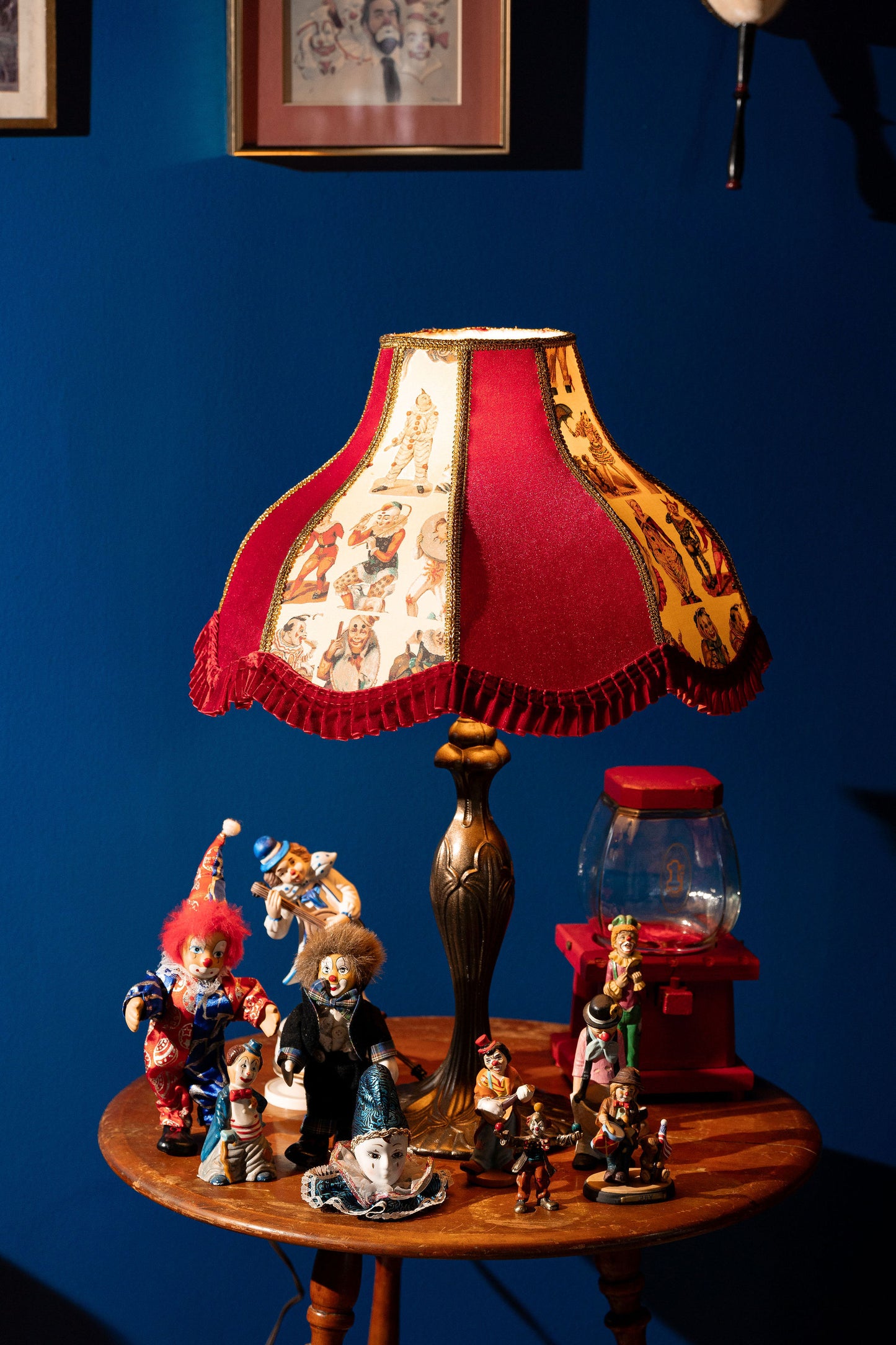 Vintage Clowns Lampshade ~ Collection I ~ Handmade ~ Victorian Style