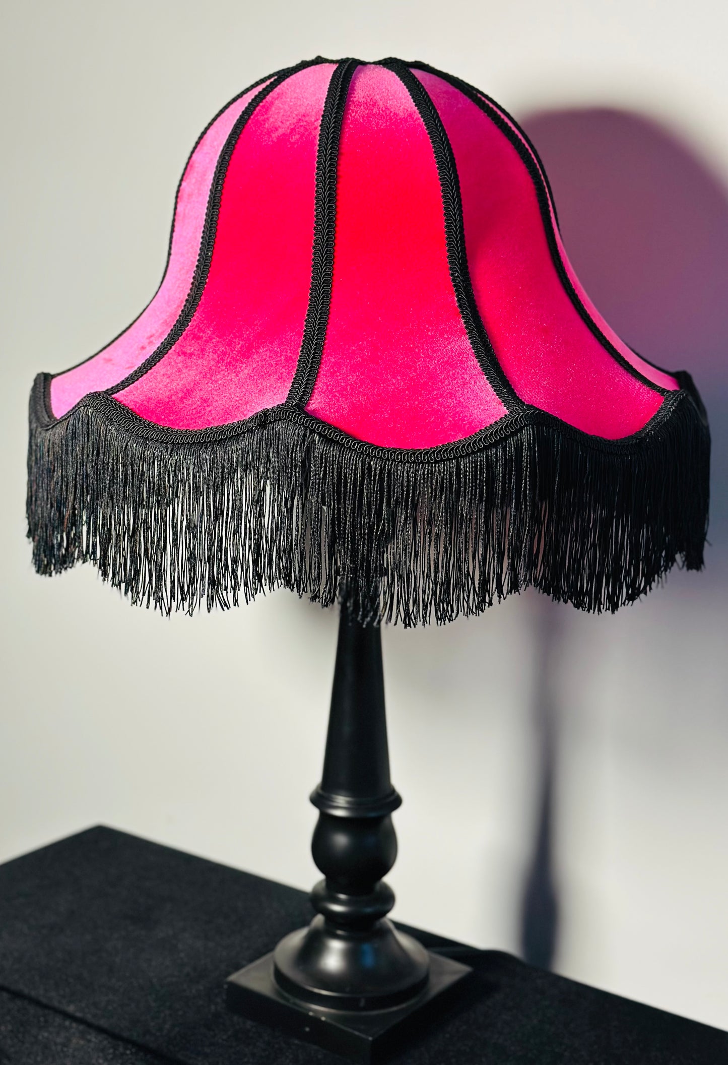 Hot Pink Velvet Lampshade