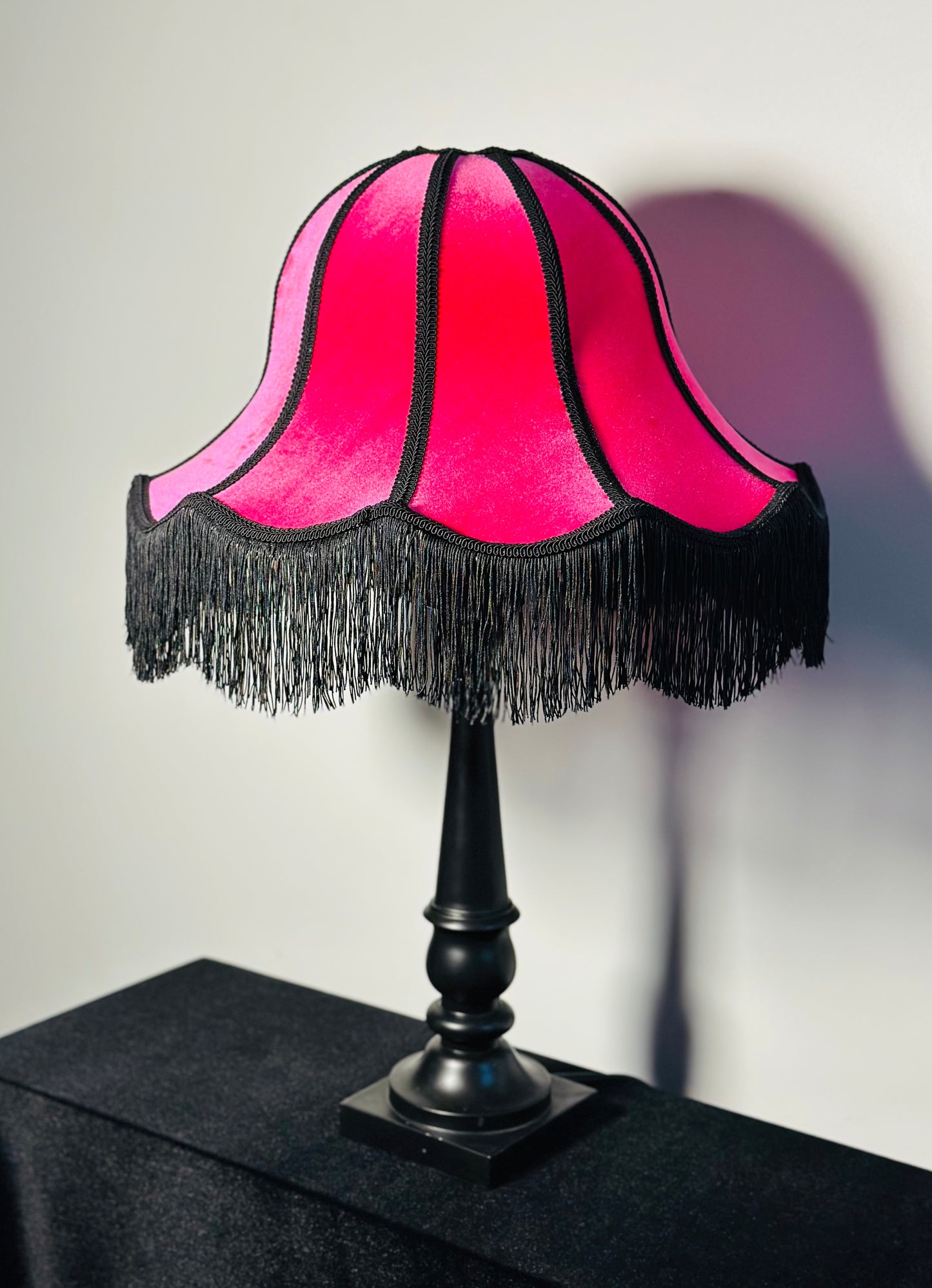 Hot Pink Velvet Lampshade
