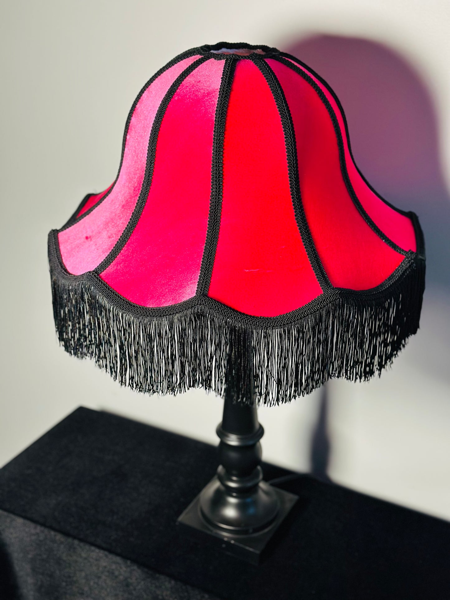 Hot Pink Velvet Lampshade