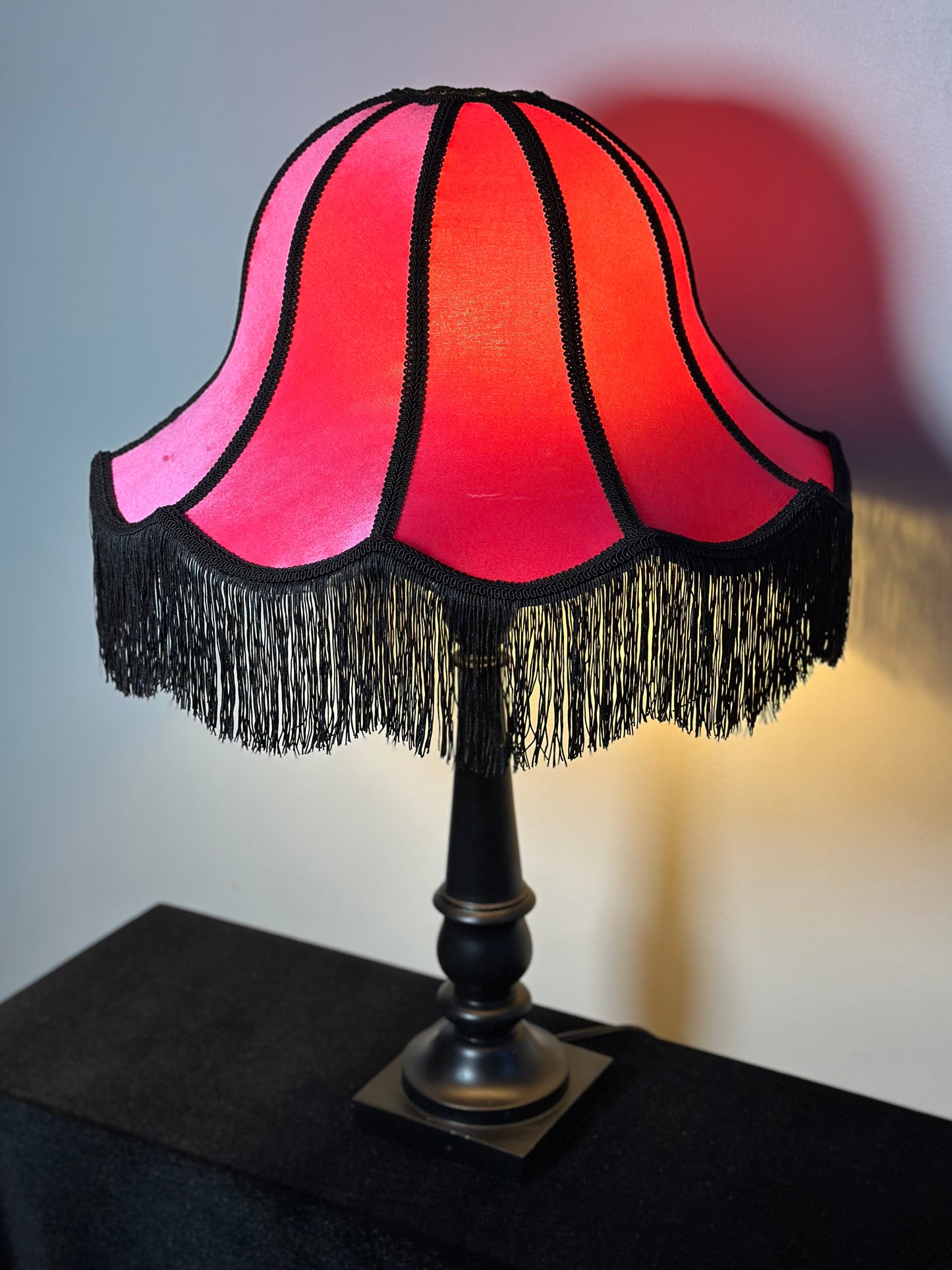 Hot Pink Velvet Lampshade