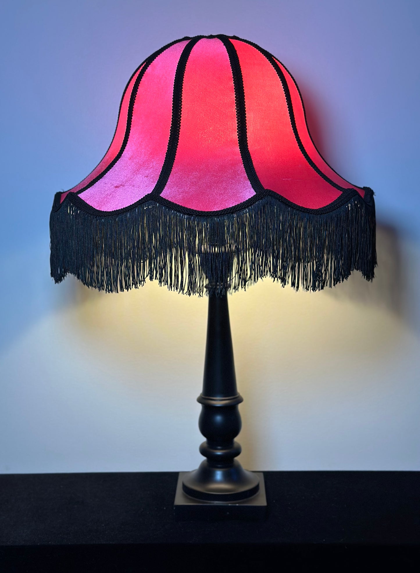 Hot Pink Velvet Lampshade