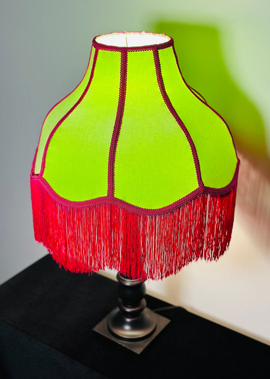 Neon Pink & Green Velvet Lampshade