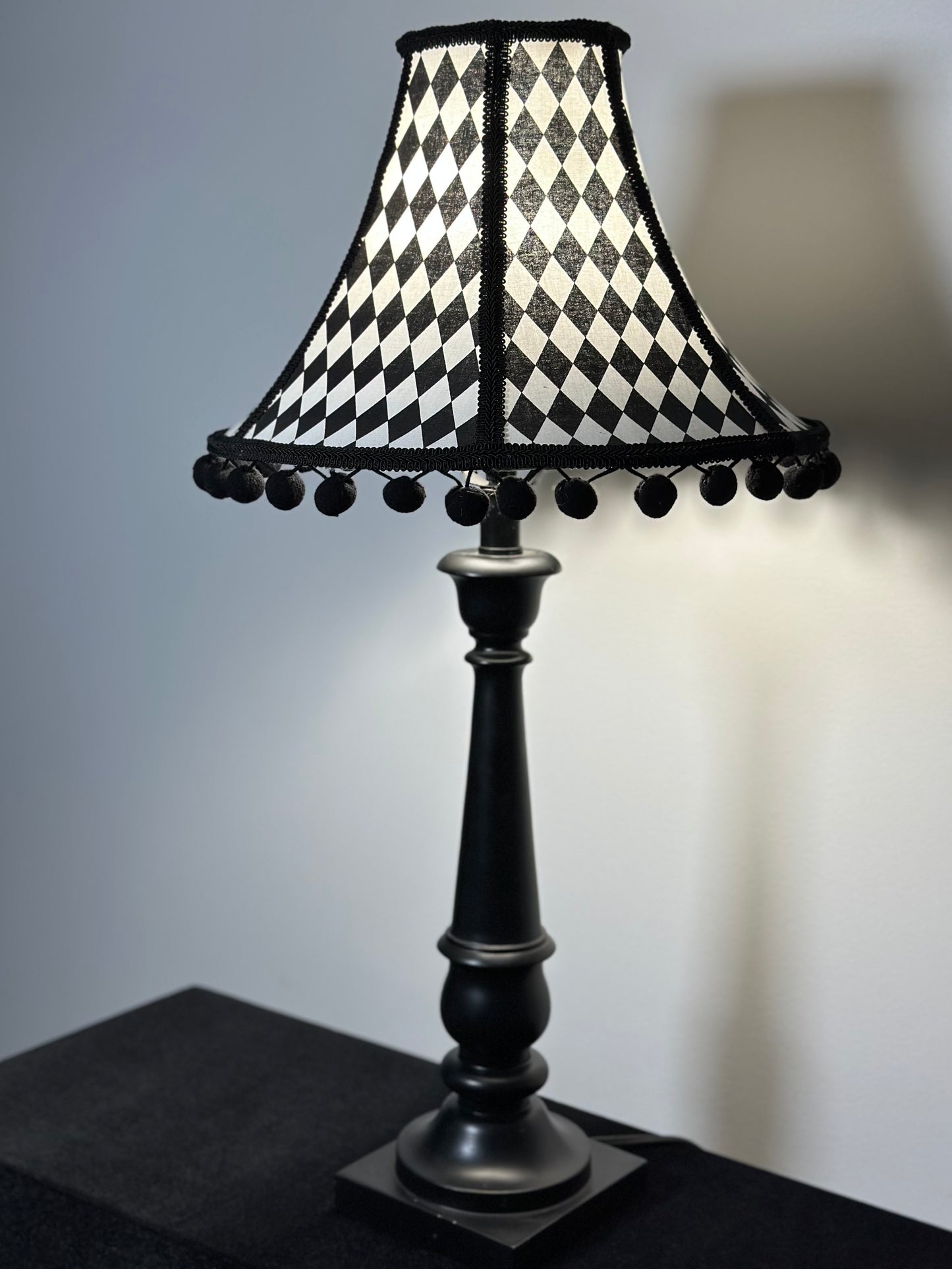 Black & White Diamond Lampshade