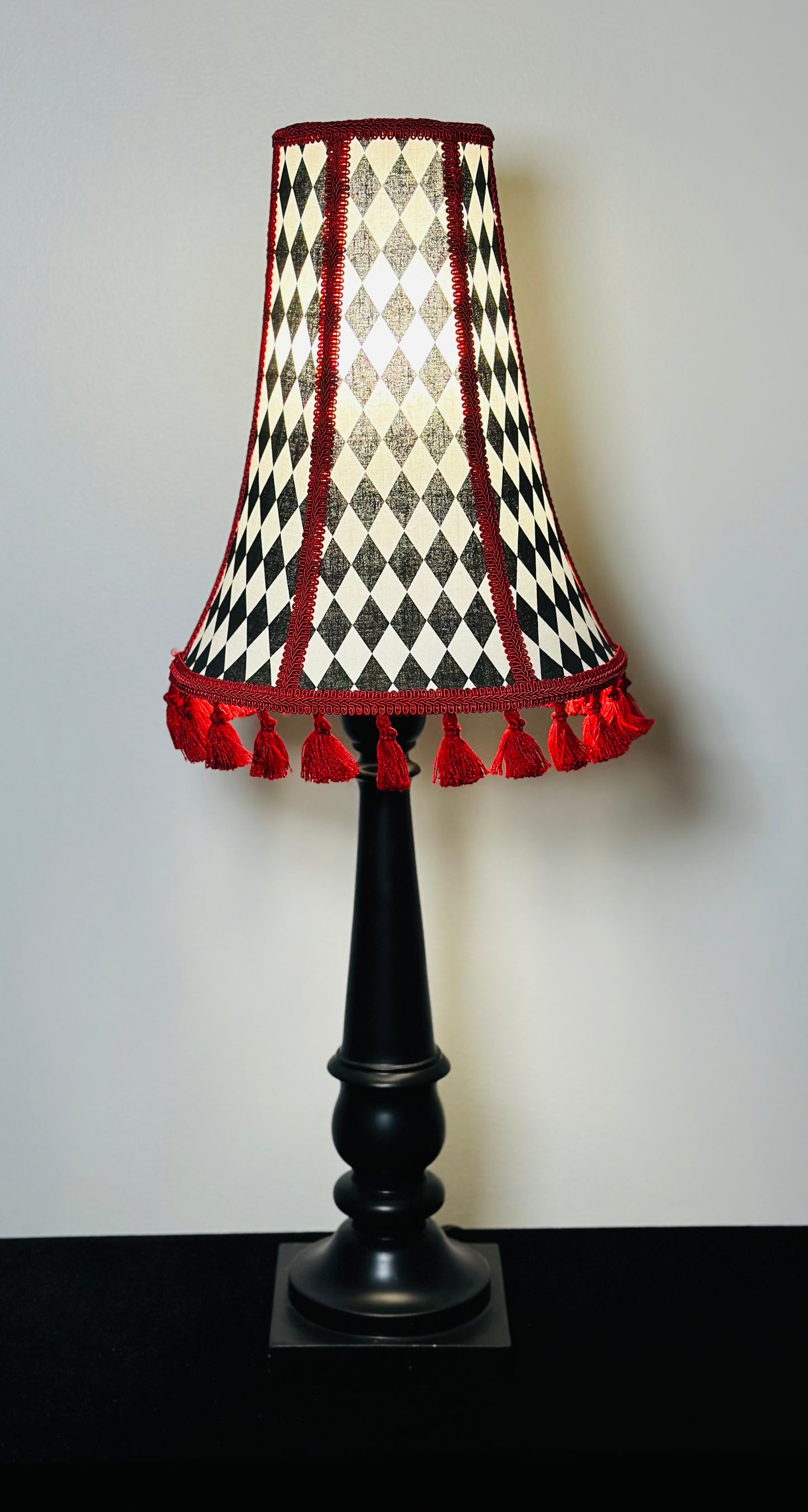Red, White & Black Diamond Lampshade