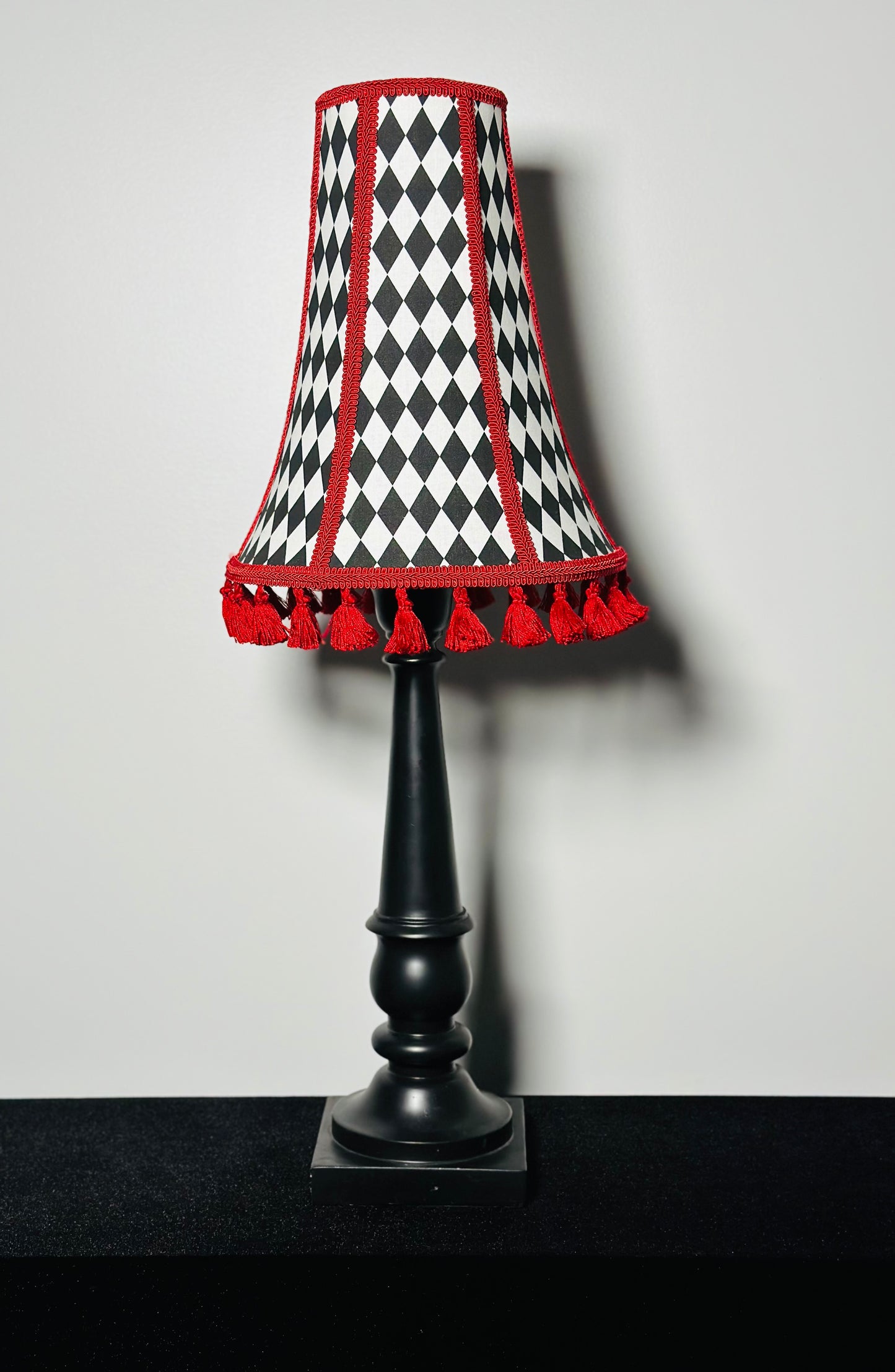 Red, White & Black Diamond Lampshade