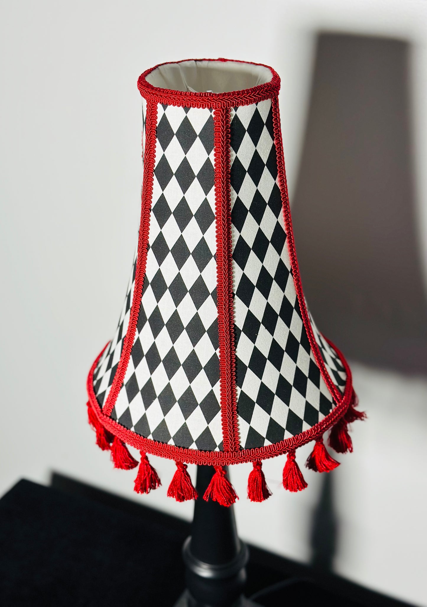 Red, White & Black Diamond Lampshade