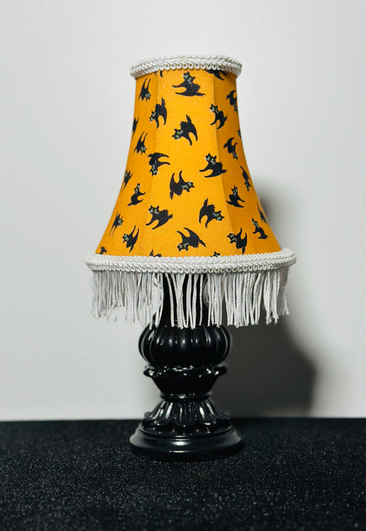 Black Cat Lampshade with Base