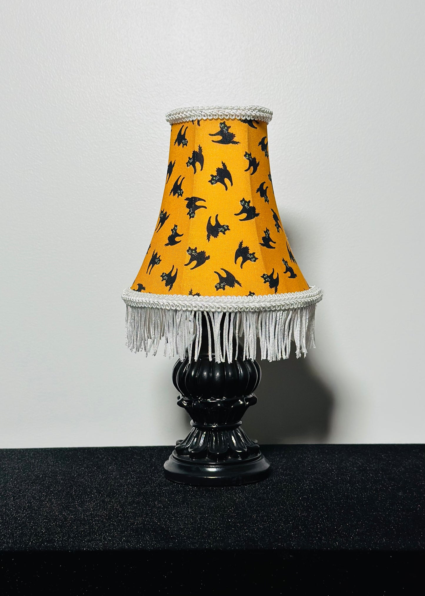 Black Cat Lampshade with Base