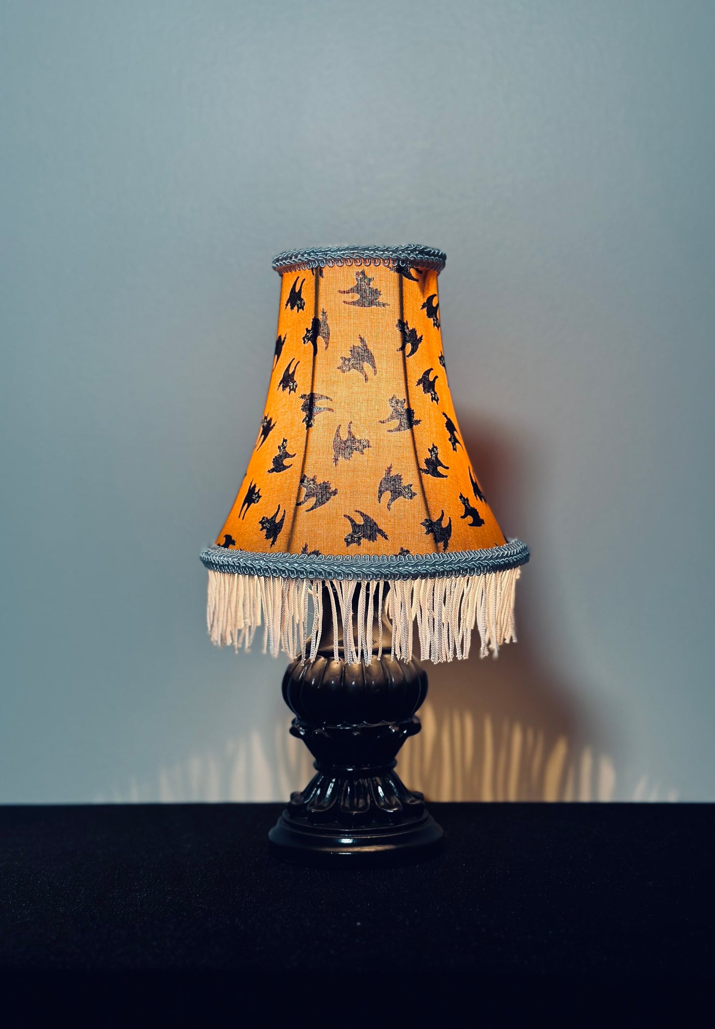 Black Cat Lampshade with Base