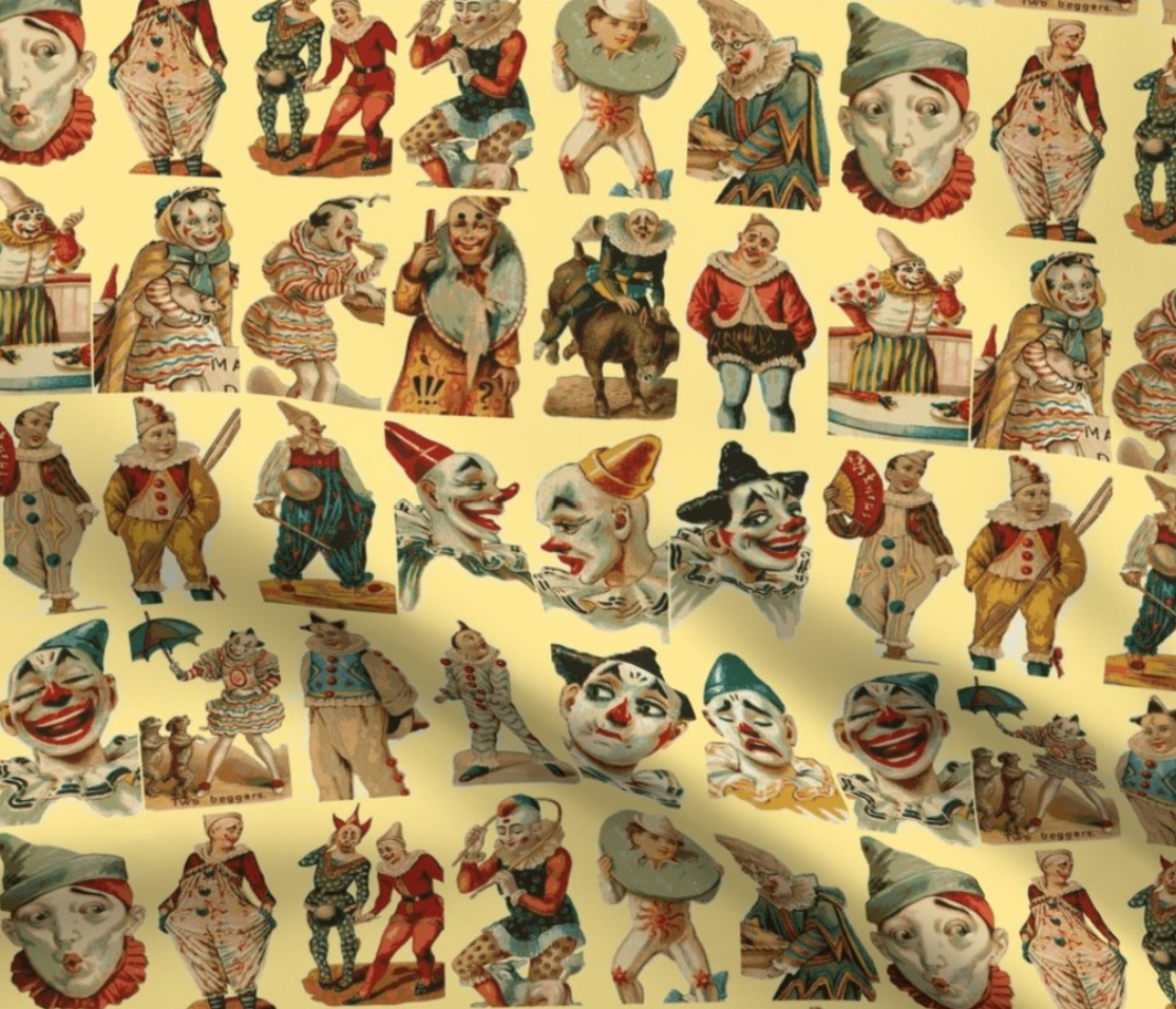 Vintage Clowns Lampshade ~ Collection I ~ Handmade ~ Victorian Style